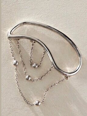 NWT Free People Ginny Ear Cuff in Silver